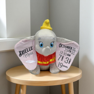 Dumbo Themed Baby Announcement Stats