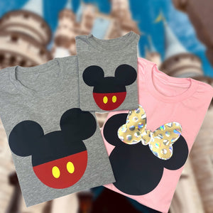 Minnie Mouse Inspired Pink & Gold Matching Family Vacation/Birthday T-shirts