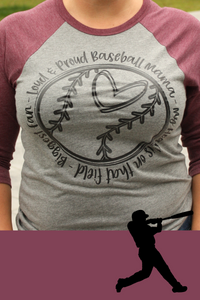 Baseball Mom Raglan 3/4 Tee